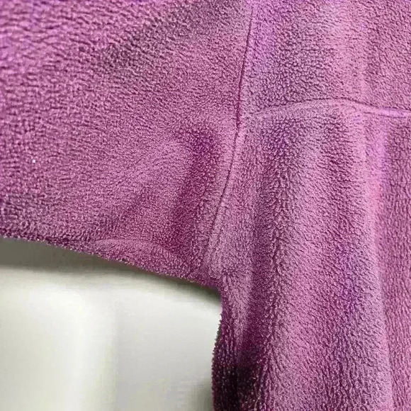 PATAGONIA Fleece Half Snap Pullover Sweatshirt Purple Women Small Mock Neck - Picture 7 of 10